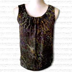 🎄Ann Taylor Loft Sleeveless Animal Print Blouse